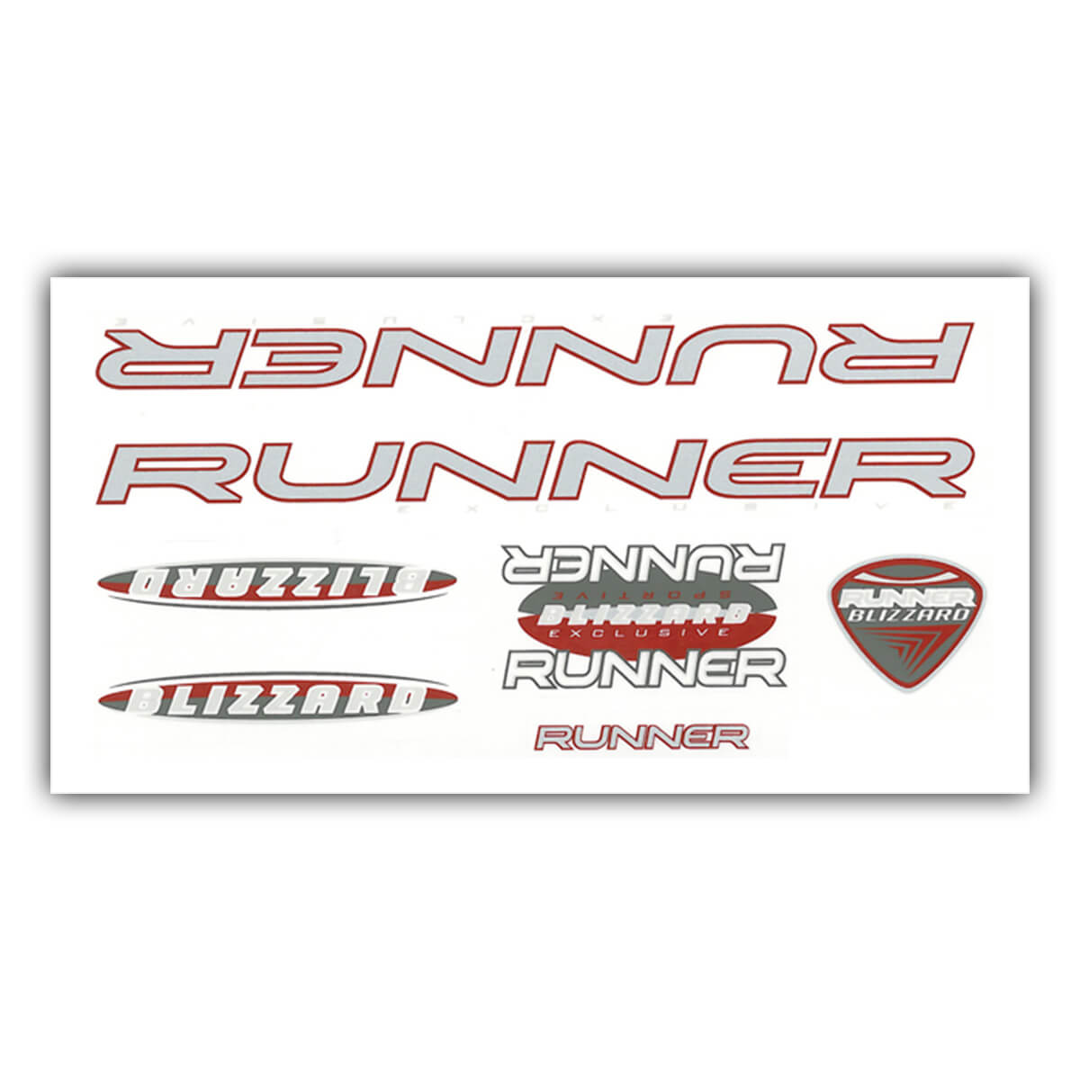 Fahrradrahmen Stickerset Runner Blizzard rot