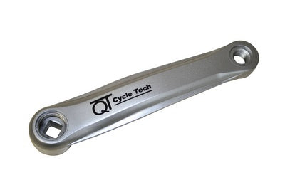 Qtcychectech qt cikel Tech Crank levo jekleno plastično sivo 170 mm 0702793