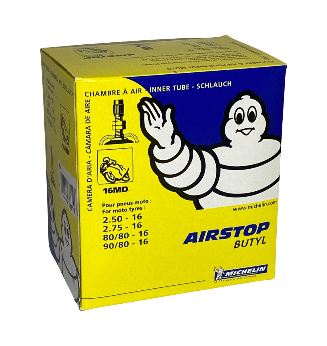 Michelin Binnenband 16-2.50 2.75 80-80 90-80 Valvola dritta