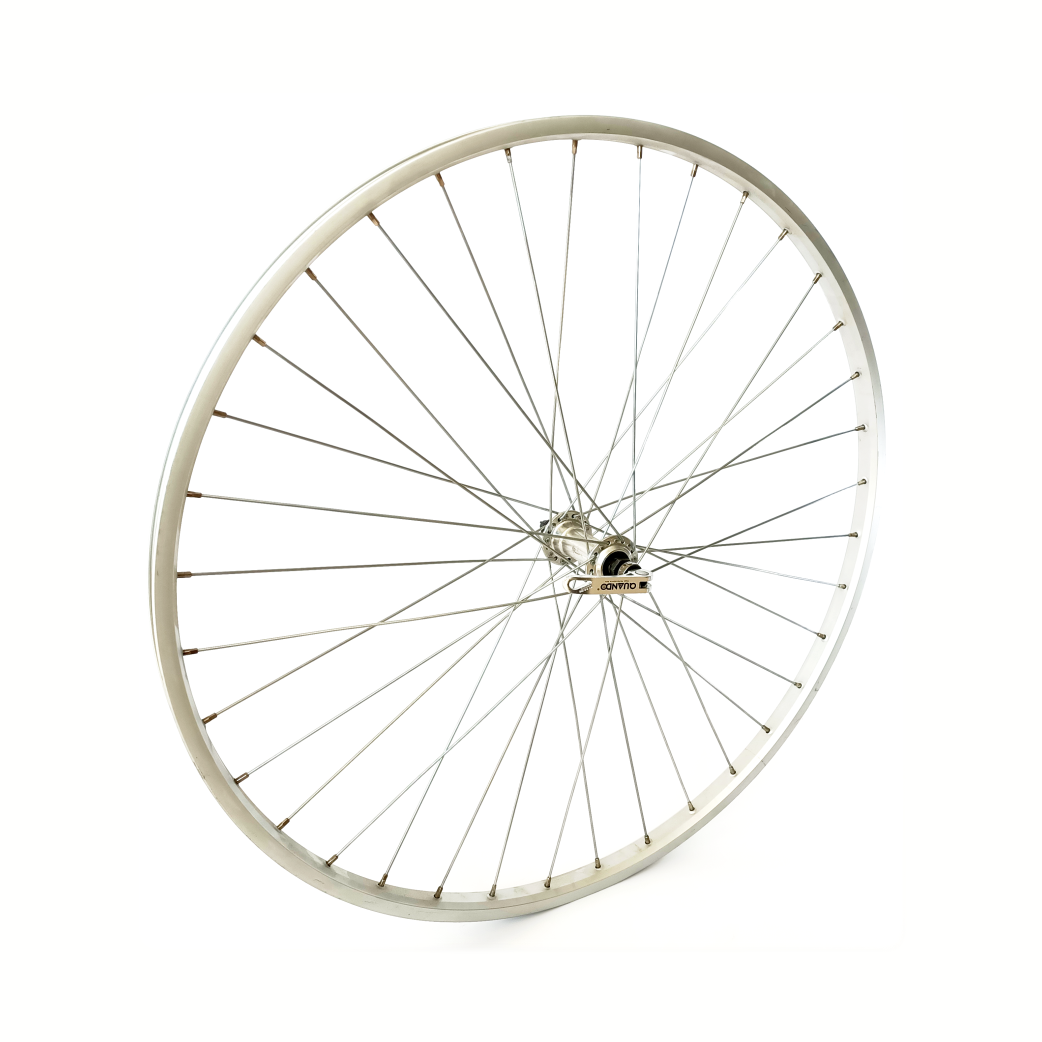 Roue avant 28x1 5 8x1 3 8. Rim en aluminium, argent. Perte double