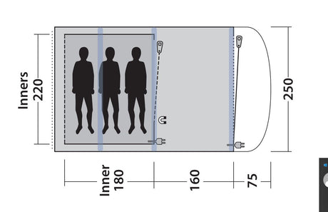 Outwell Lindale 3PA -Zelt