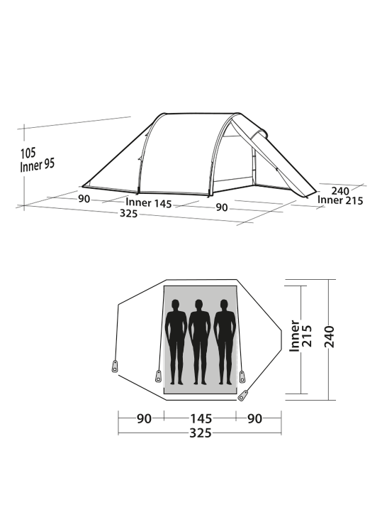 Nem Camp Vega 300 kompakt telt