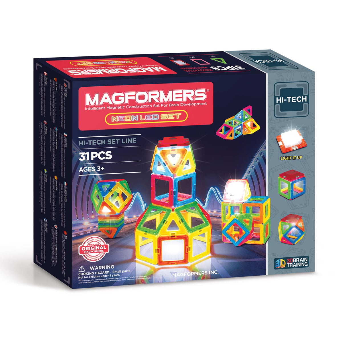 Magformers Neon LED set, 31dlg.