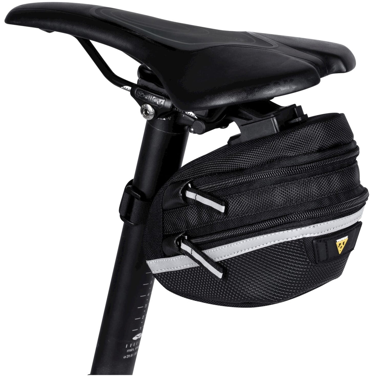 Topeak zadeltas WP II M, Zwart, Waterafstotend, Polyester, Adapter, 1,25L, QuickClick, Reflecterend, 152g