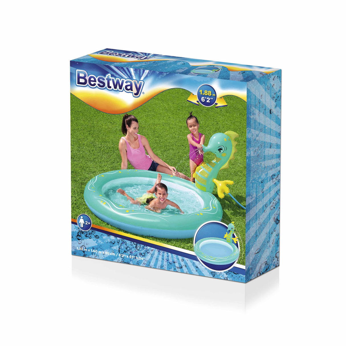 BESTWAY TODDLER BABY S SRAWER SEA HORES, 188x160x86cm