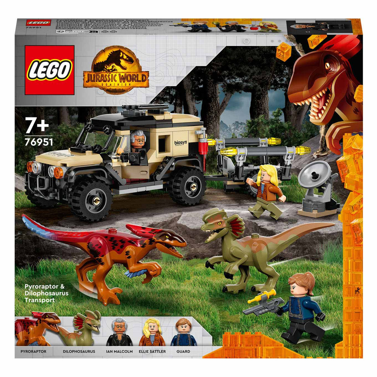 Lego Lego Jurassic 76951 Pyroraptor og Dilophosaurus Transport