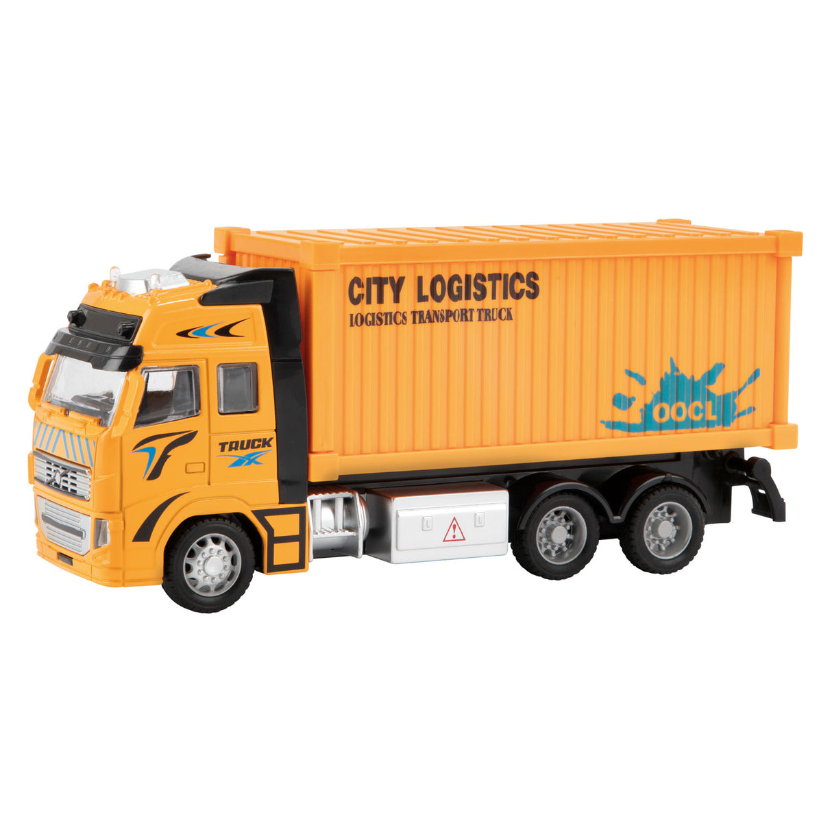 TOI-TOYS METAL PULL-BACK CONTAINER TRUCK 1:38