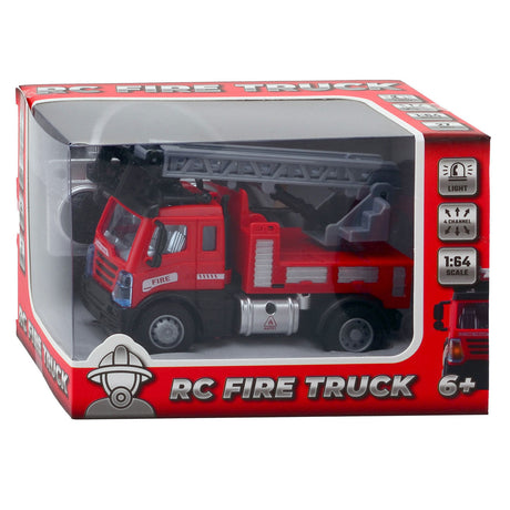 Johntoy RC Camión de bomberos Rojo 1:64