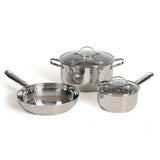 Livoo Livoo 5-teilige Pfanne Set Edelstahl Silberfarbe