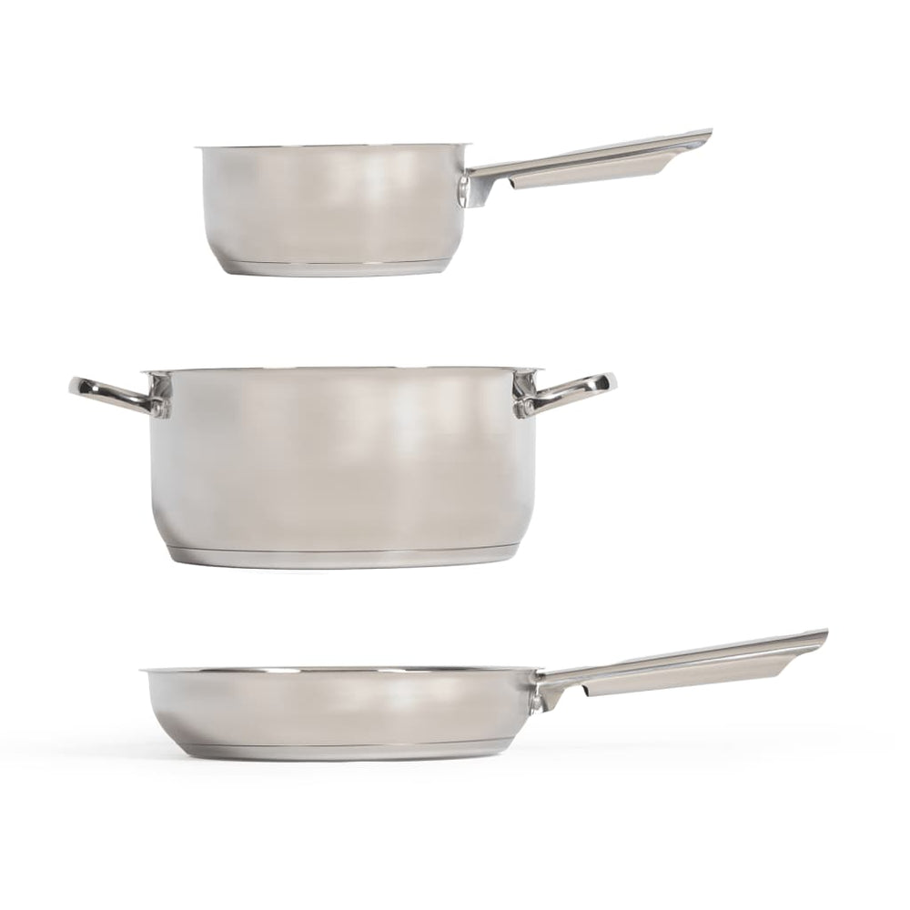 Livoo Livoo 5-teilige Pfanne Set Edelstahl Silberfarbe