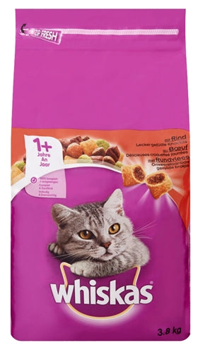 Whiskas trockener achsener Rindfleisch