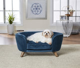 Verzaubertes Haustier Enchanted Hundekorb Sofa Romy Peacock Blau