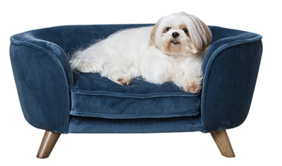 Verzaubertes Haustier Enchanted Hundekorb Sofa Romy Peacock Blau