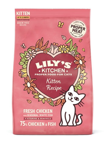 Lilie's Kichen Cat Kitten Poulet Wäiss Fësch