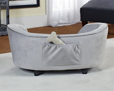 Enchanted Pet Enchanted Dog Basket Sofa Constantine Silver colored