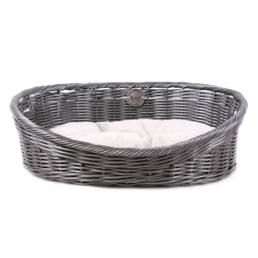 D D Haustiere rustikal mit Kissen XL Rattan Grey