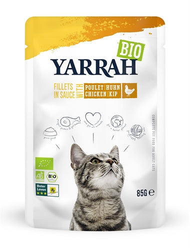 Yarrah Katze Bio -Filets mit Hühnchen in Sauce