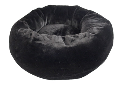 Foeiii Hondenmand cozy pluche relax donut zwart