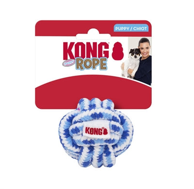 Kong Rope Ball Touwbal Puppy Sorti