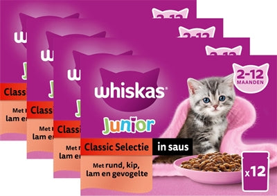 Whiskas Multipack Pouch Junior Selection Meat in Sauce