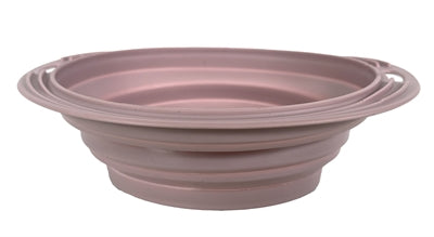 Happy Hausdéier rosen iwwer Hausdéieren Iessen Bowl drénken Bin foldbar Blos Pink