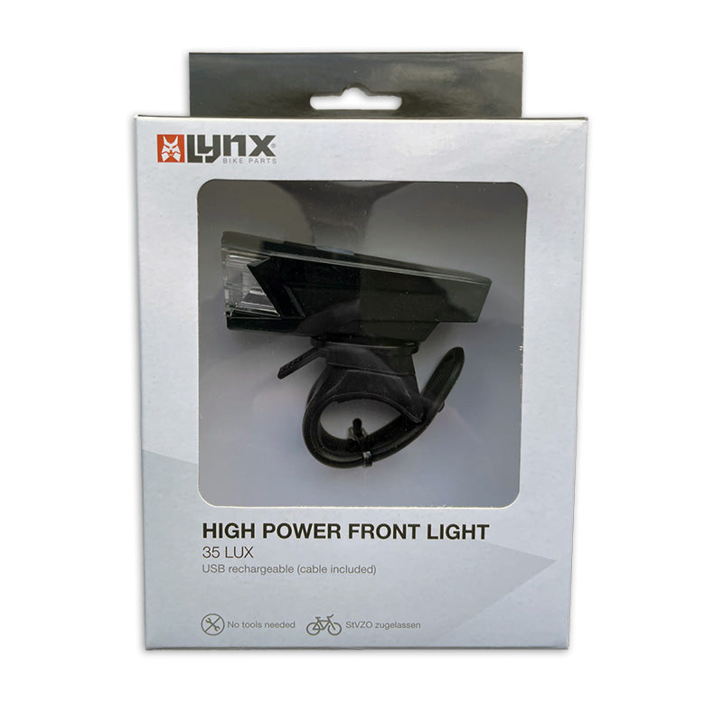 Headlight héich Kraaft USB 35 lux