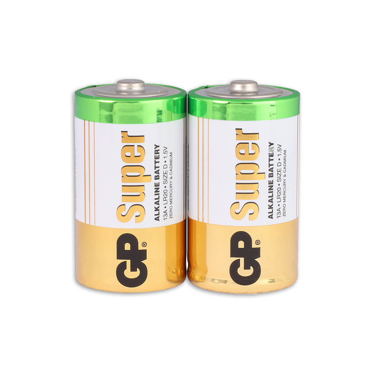 GP Super Alkaline D Batteries 2PP