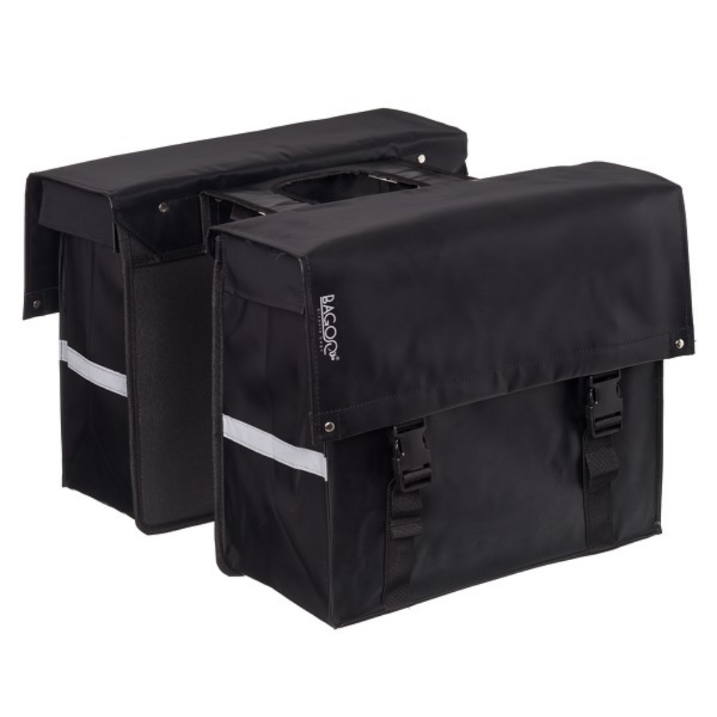 Bagoo Double Bicycle Bag Bisonyl Black Contenido 46L