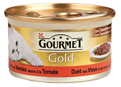 Gourmet Gold Cassolettes Duett Van Vlees in Saus mit Tomaten