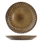Gemütliche trendige, gemütliche trendige Teller Araki Hazel 6 Sts Ø27 cm Braun