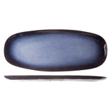 Gemütliche trendige, gemütliche trendige Teller Sapphire 4 ST Long 36,5 x 15 cm Saphirblau