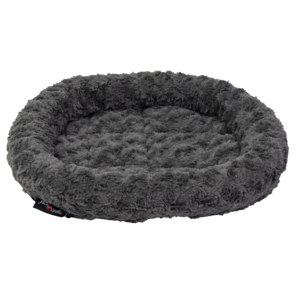 Jack und Vanille -Jack und Vanille -Haustierkorb Softy XS 45x40x7 cm Rosette grau