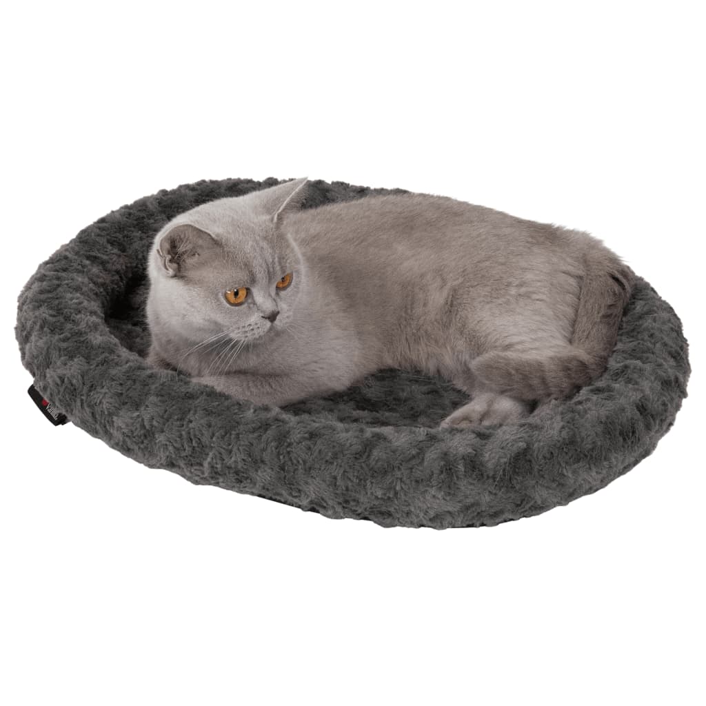 Jack und Vanille -Jack und Vanille -Haustierkorb Softy XS 45x40x7 cm Rosette grau