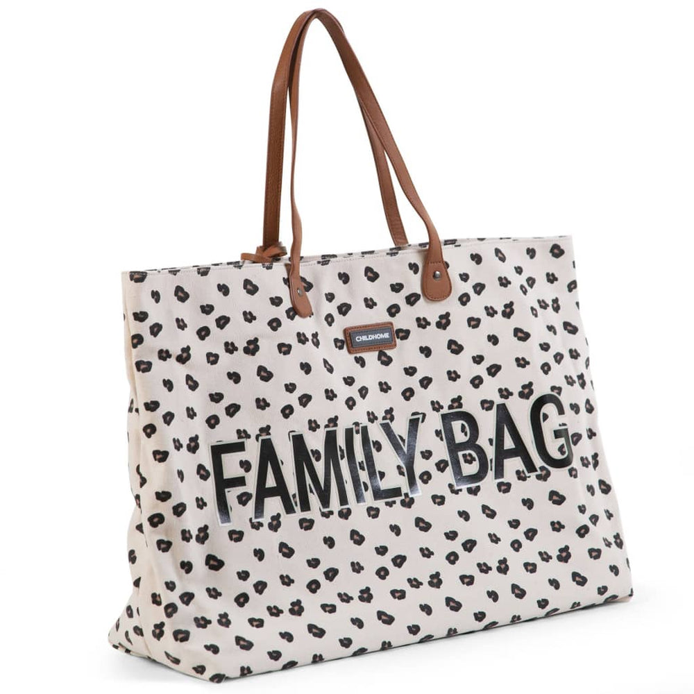 Childhome Childhome Care Bag Family Bag Leopardenmotiv Leinwand