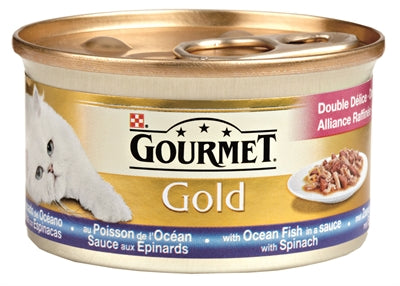 Gourmet Gold Luxus Mix Sea Fisch in Sauce mit Spinat