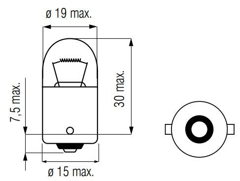 Bosma-Lampe 12V-10W BA15s