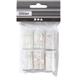 Kreativfirma Glitzer und Pailletten White, 6x5gr