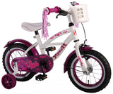 Volare Heart Cruiser Children's Bike - Jenter - 12 tommer - hvit lilla