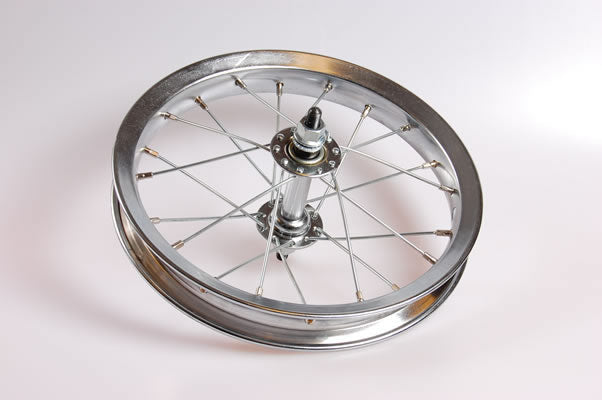 Hulzebos Front Wheel 12 mluvený chrom