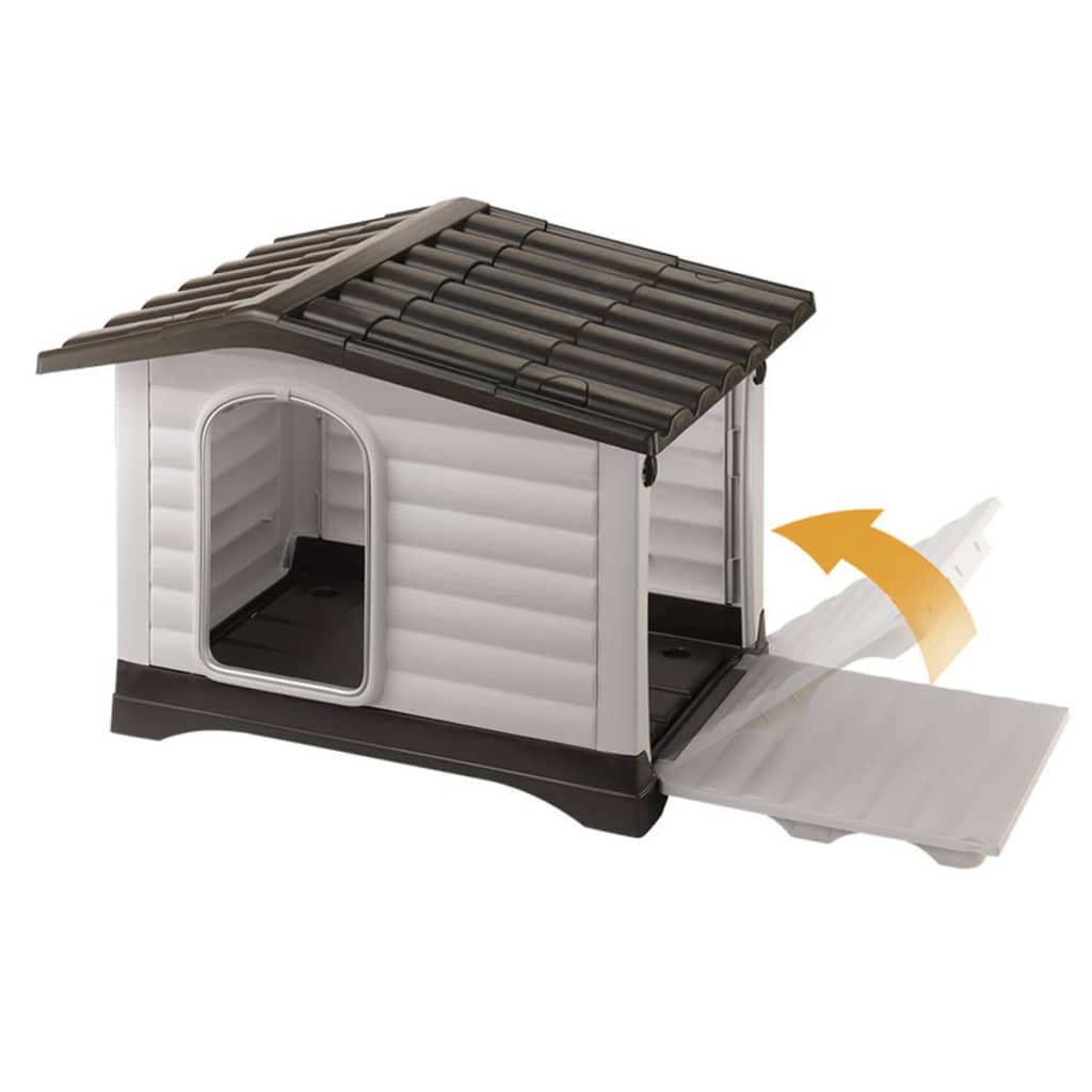 Ferplast Hondhok Villa 70 73x59x53 cm Grau 87253099