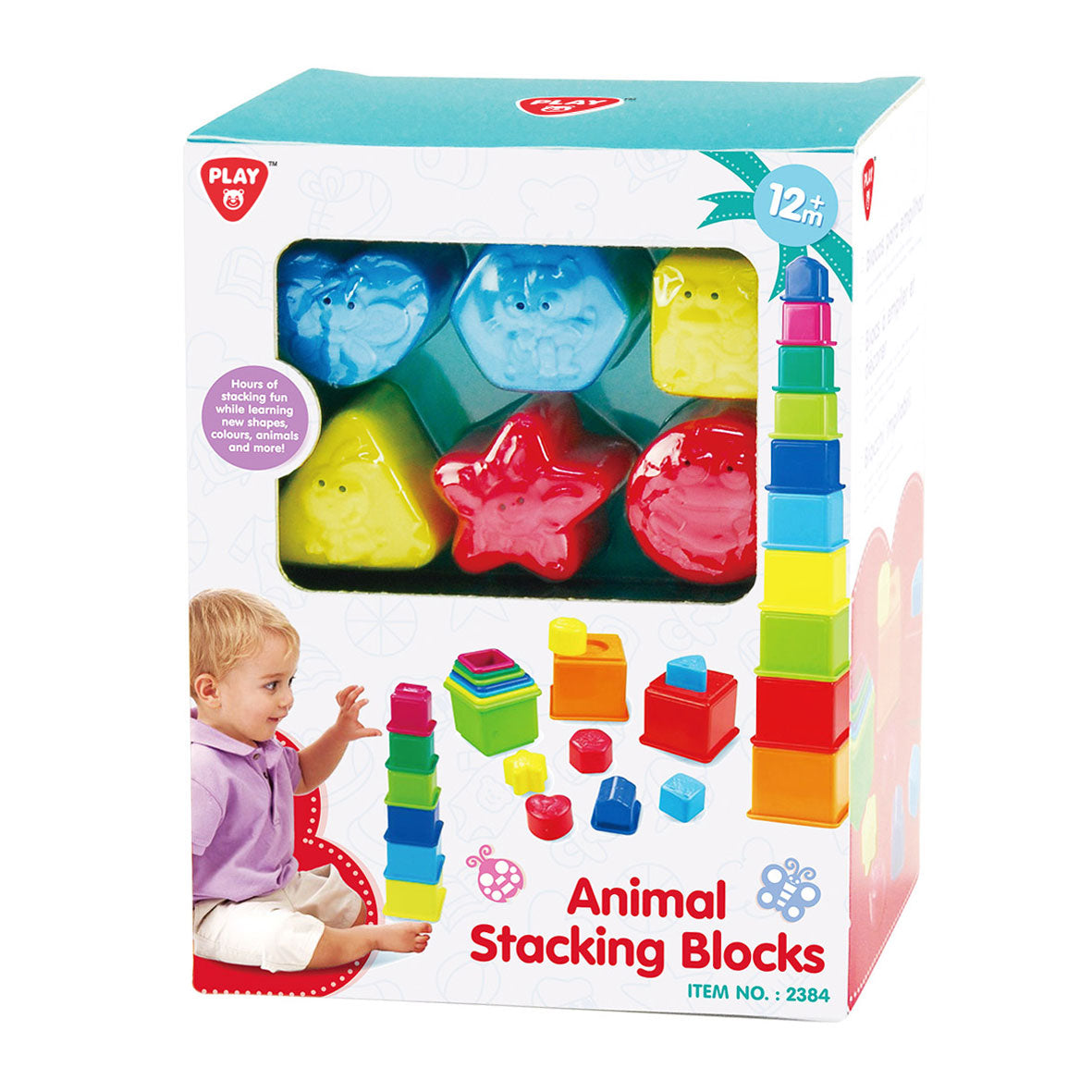 Play sort and learn stacking blocks