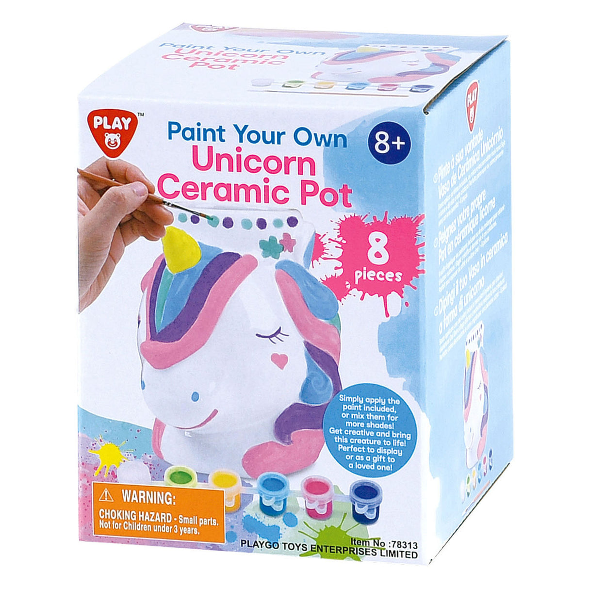 Play paint your own ceramic unicorn jar, 8dlg.