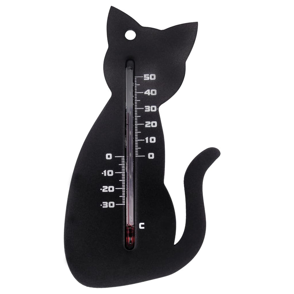 Natur Natur Wandthermometer Katze schwarz
