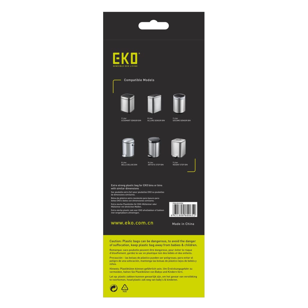 Eko Eko Müllsack Set B 24x25 ST 7-9 L Weiß