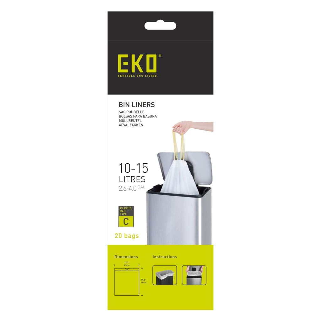 Eko eko Abfallbeutel Set C 24x20 St 10-15 L Weiß
