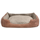 Vidaxl Hundebett küsst Pu-Art Ledergröße l Beige
