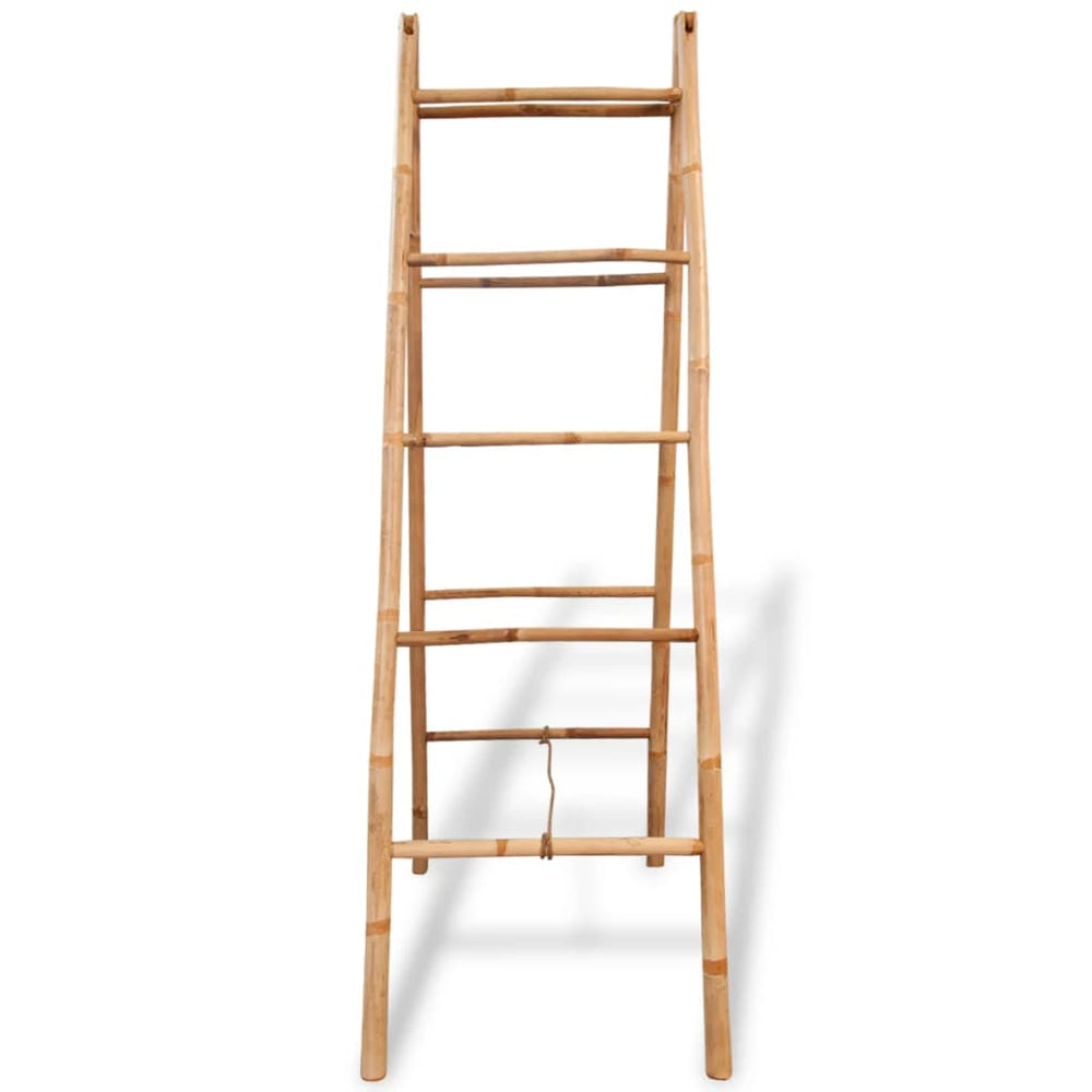 VIDAXL -Doppel -Handtuchleiter mit 5 Stufen 50x160 cm Bambus