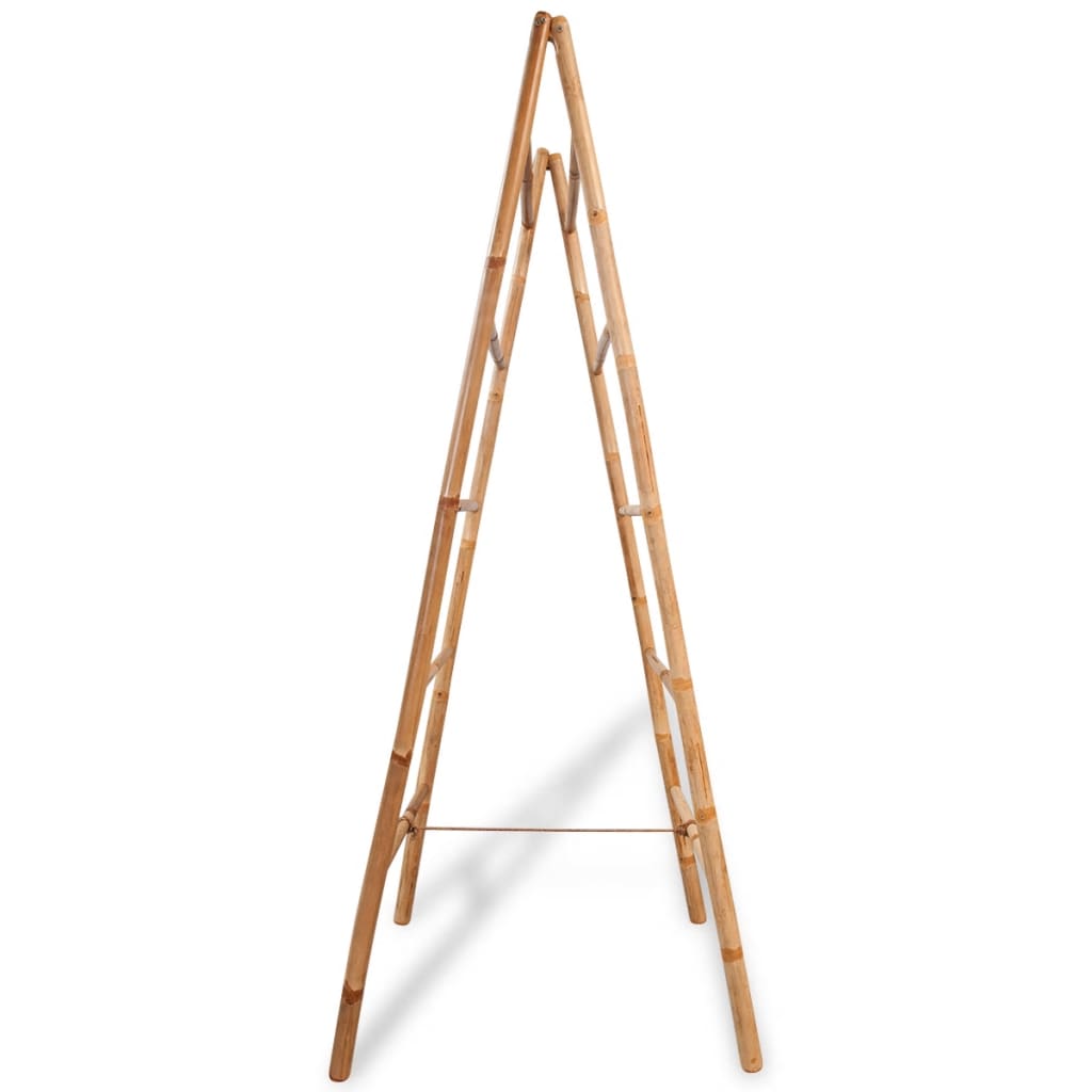 VIDAXL -Doppel -Handtuchleiter mit 5 Stufen 50x160 cm Bambus