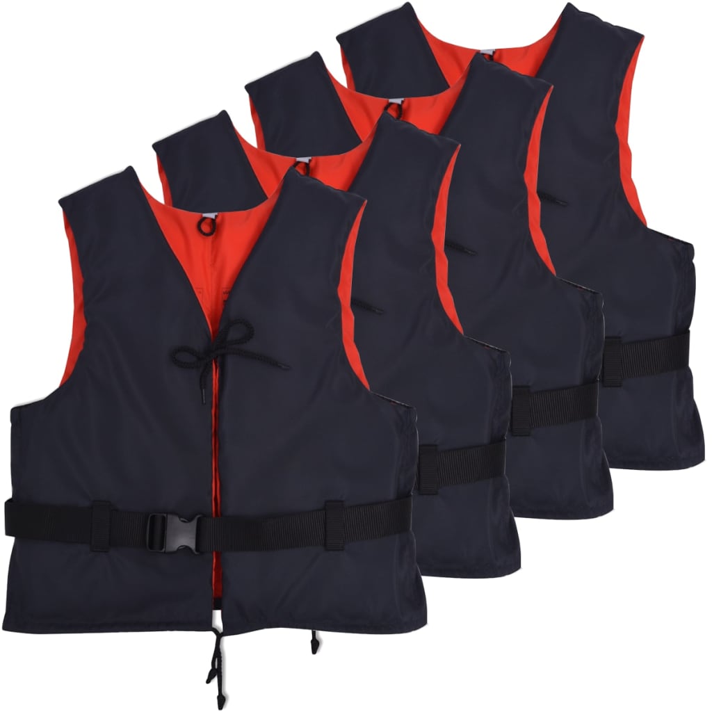Vidaxl Schwimmjacken 50 N 70-90 kg Marine Blue 4 PCs