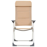 Vidaxl Campingstühle 2 ST 58x69x111 cm Aluminiumcreme